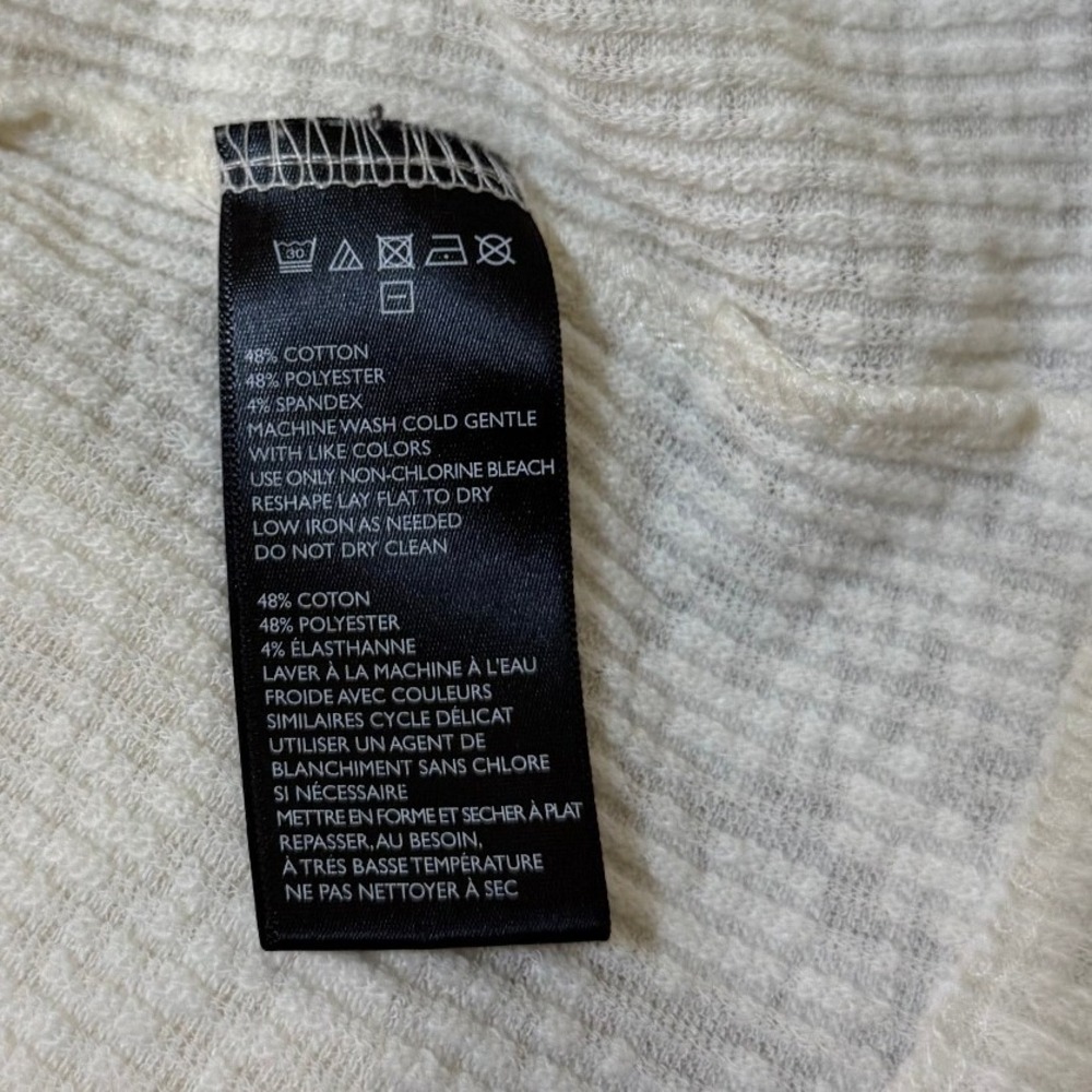 Free‎ People FP Beach Women World Traveler Top S Cream Cowl Neck Split Back Rib - Picture 8 of 11